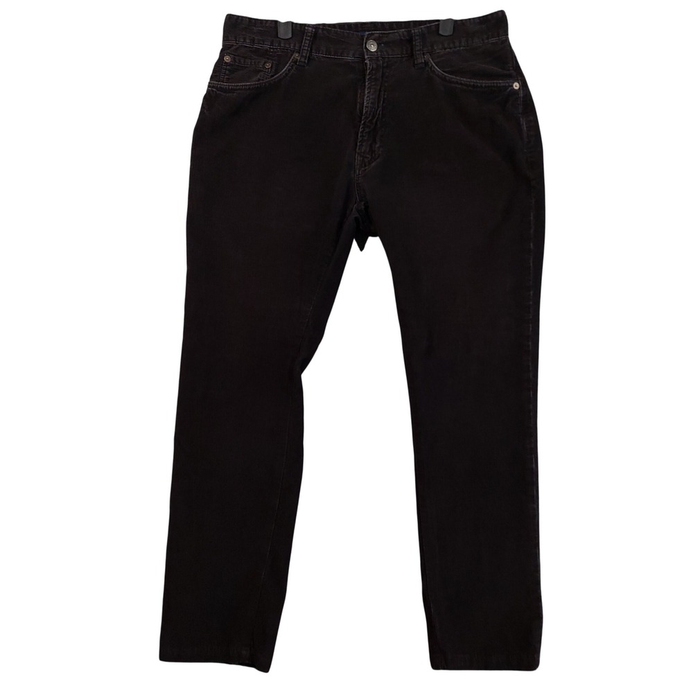 Martin + Osa Corduroy Pants Men 33x32 (Fits 32x29)Dark Brown Straight Leg Cotton
